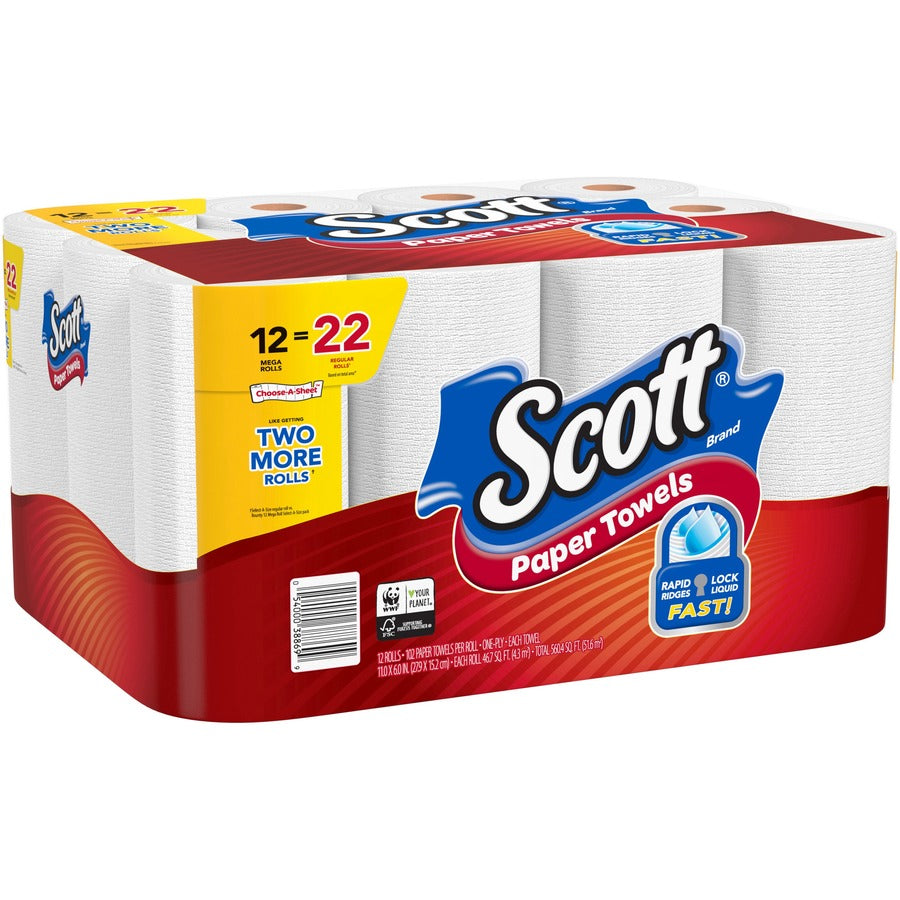 scott-choose-a-sheet-paper-towels-mega-rolls-1-ply-11-x-6-102-sheets-roll-white-perforated-absorbent-for-home-office-school-12-per-pack-2-carton_kcc38869ct - 2