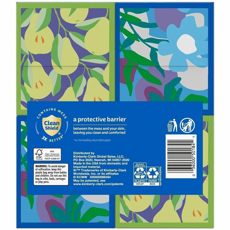 Kleenex Trusted Care Tissues - 2 Ply - 8.20" x 8.40" - White - Soft, Strong, Absorbent, Durable - For Home, Office, School - 70 Per Box - 4 / Pack