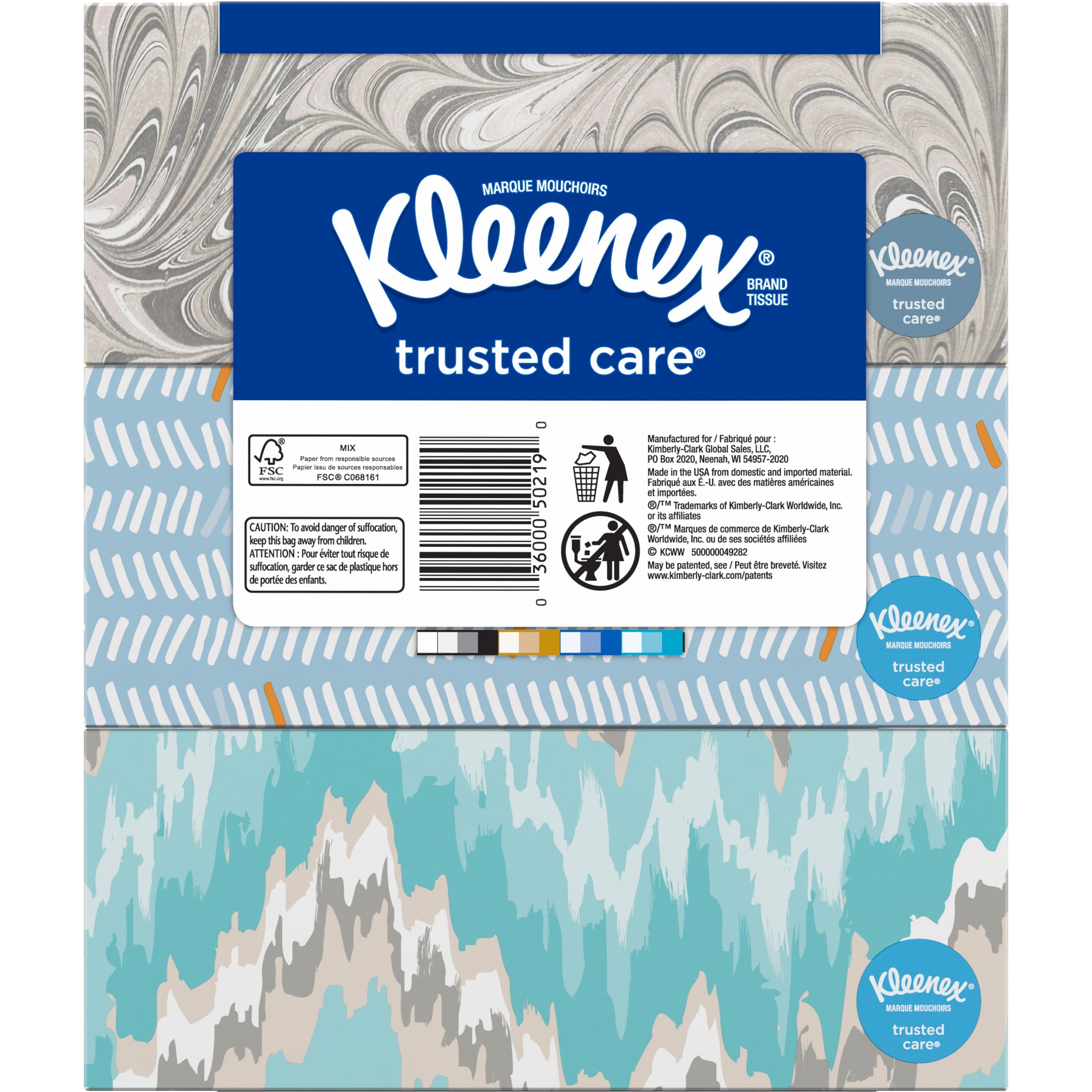 kleenex-trusted-care-facial-tissues-2-ply-820-x-840-white-soft-strong-absorbent-durable-for-home-office-school-144-per-box-3-pack_kcc50219 - 3