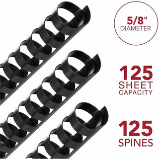 Mead CombBind Binding Spines - 0.62" Maximum Capacity - 125 x Sheet Capacity - For Letter 8 1/2" x 11" Sheet - Plastic - 125 / Box