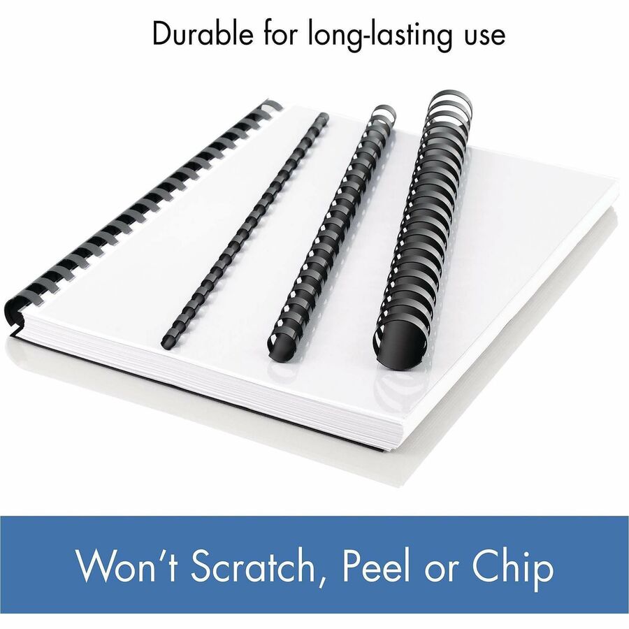 Mead CombBind Binding Spines - 0.75" Maximum Capacity - 150 x Sheet Capacity - For Letter 8 1/2" x 11" Sheet - Plastic - 125 / Box