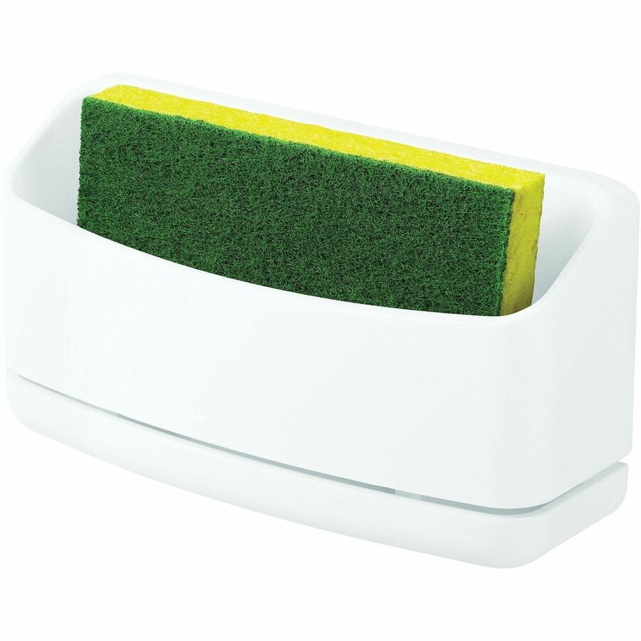 Command Under Sink Sponge Caddy - 9.4" Height x 12" Width x 7.8" Depth - White - 12 / Carton