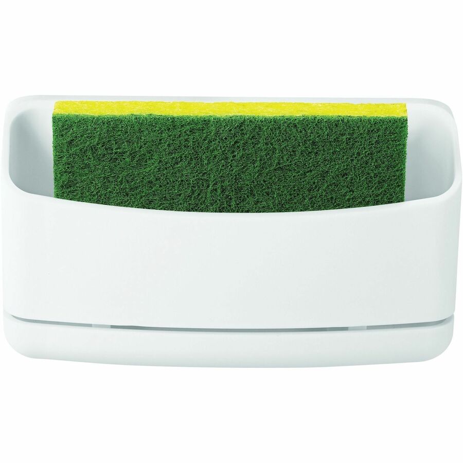 Command Under Sink Sponge Caddy - 9.4" Height x 12" Width x 7.8" Depth - White - 12 / Carton