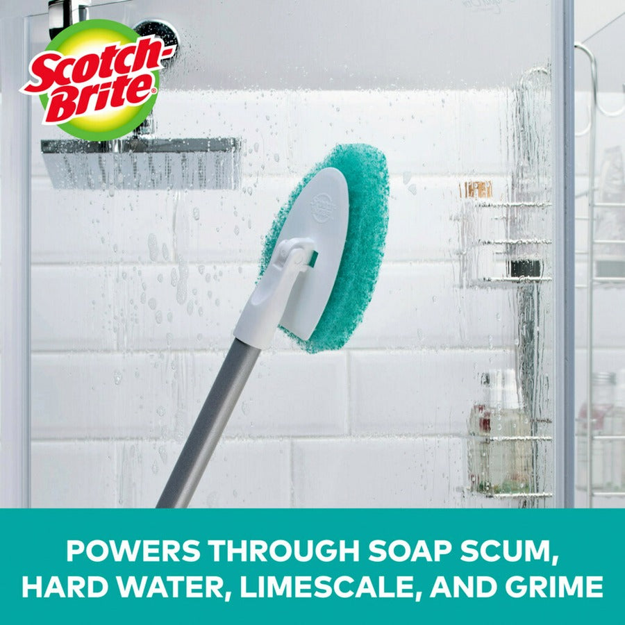 Scotch-Brite Bath Scrubber - 24" Handle Length - Plastic Handle - 4 / Carton