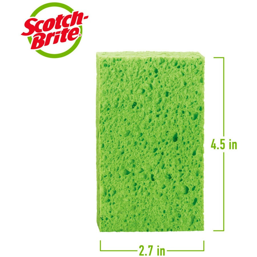 Scotch-Brite StayFresh Sponges - 5.8" Height x 4.6" Width x 4.6" Depth - 40/Carton - Cellulose - Assorted