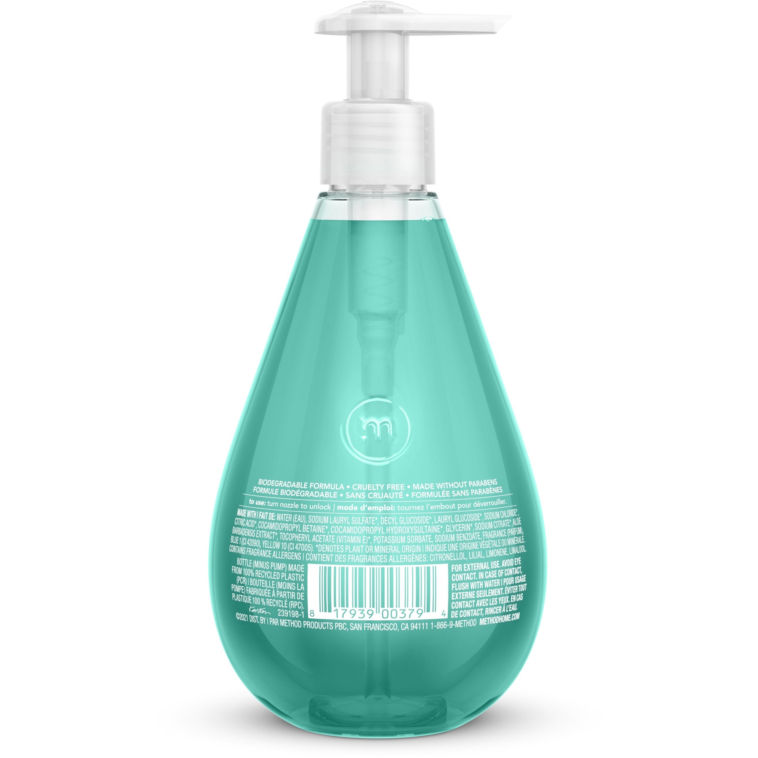 method-gel-hand-soap-waterfall-scentfor-12-fl-oz-3549-ml-pump-bottle-dispenser-hand-aqua-paraben-free-phthalate-free-triclosan-free-6-carton_mth00379ct - 2