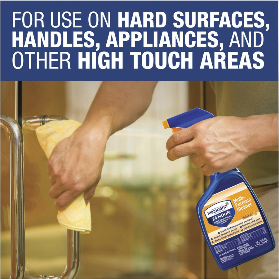24-Hour Disinfectant Multipurpose Cleaner, Citrus, 32 oz Spray Bottle