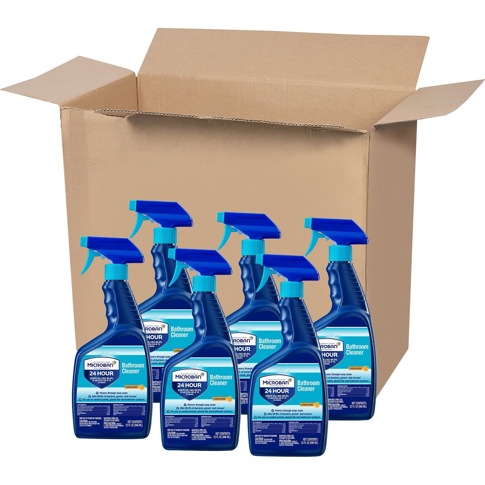 microban-professional-bathroom-cleaner-spray-ready-to-use-32-fl-oz-1-quart-citrus-scent-6-carton-versatile-phosphate-free-antimicrobial-antibacterial-multi_pgc30120ct - 1