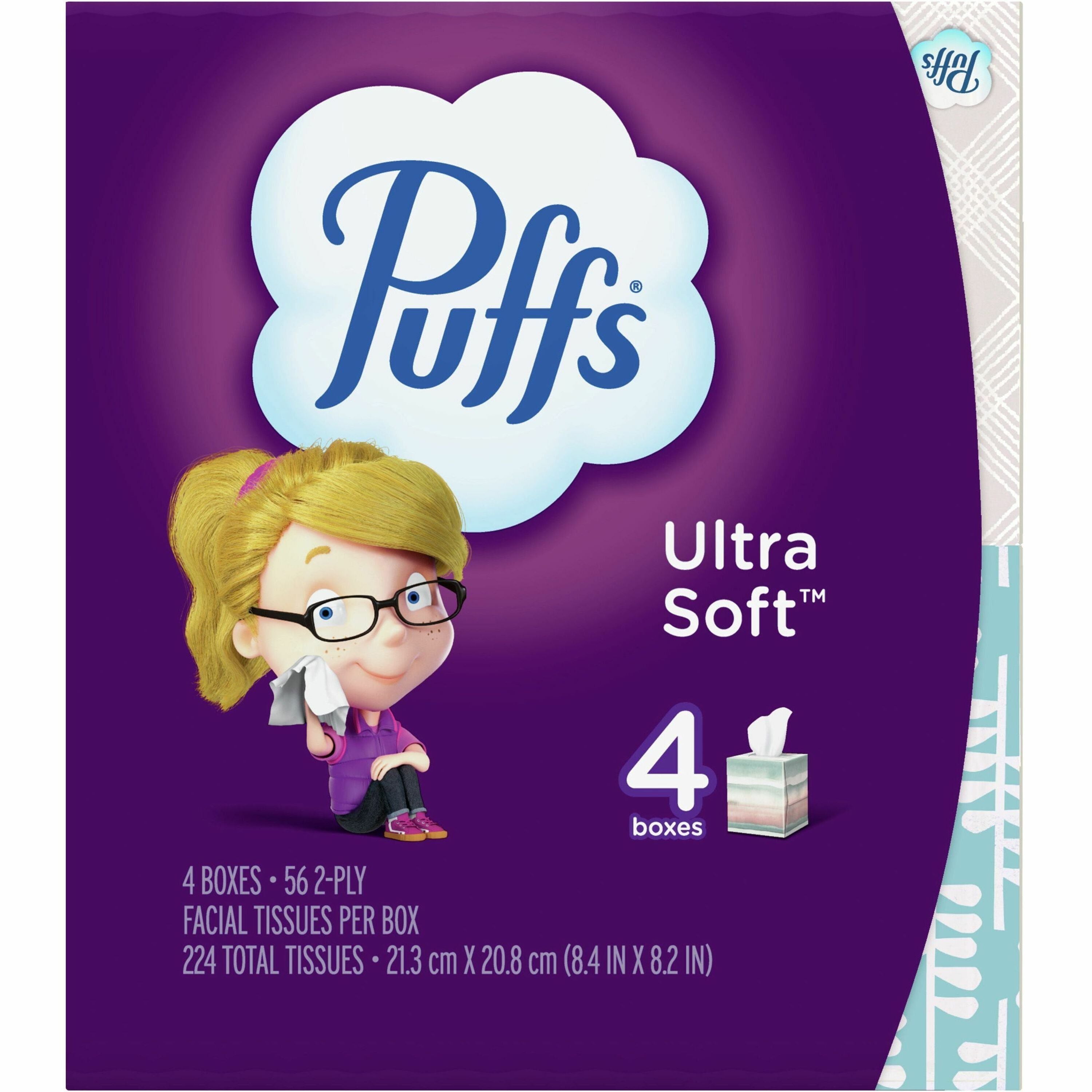 puffs-ultra-soft-facial-tissue-2-ply-white-comfortable-extra-soft-for-home-office-56-per-box-24-carton_pgc35295ct - 1