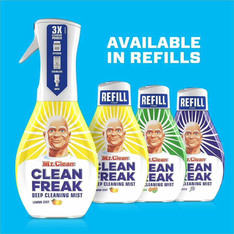 Mr. Clean Deep Cleaning Mist - 16 fl oz (0.5 quart) - Gain Scent - 6 / Carton - Easy to Use, Disinfectant, Deodorize - Multi
