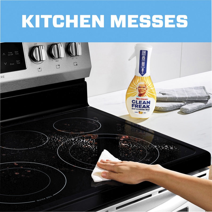 Mr. Clean Deep Cleaning Mist - 16 fl oz (0.5 quart) - Lemon Zest Scent - 6 / Carton - Easy to Use, Disinfectant, Deodorize, Phosphate-free - Multi