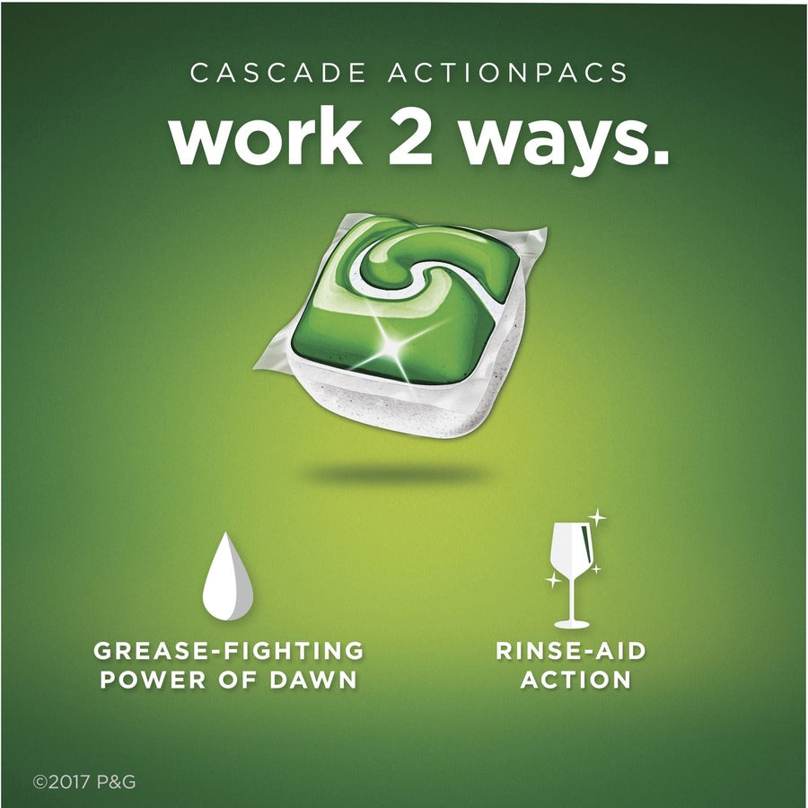 cascade-actionpacs-original-dish-detergent-for-dishwasher-fresh-scent-125-carton-no-mess-easy-to-use-phosphate-free-white-green_pgc80675ct - 2