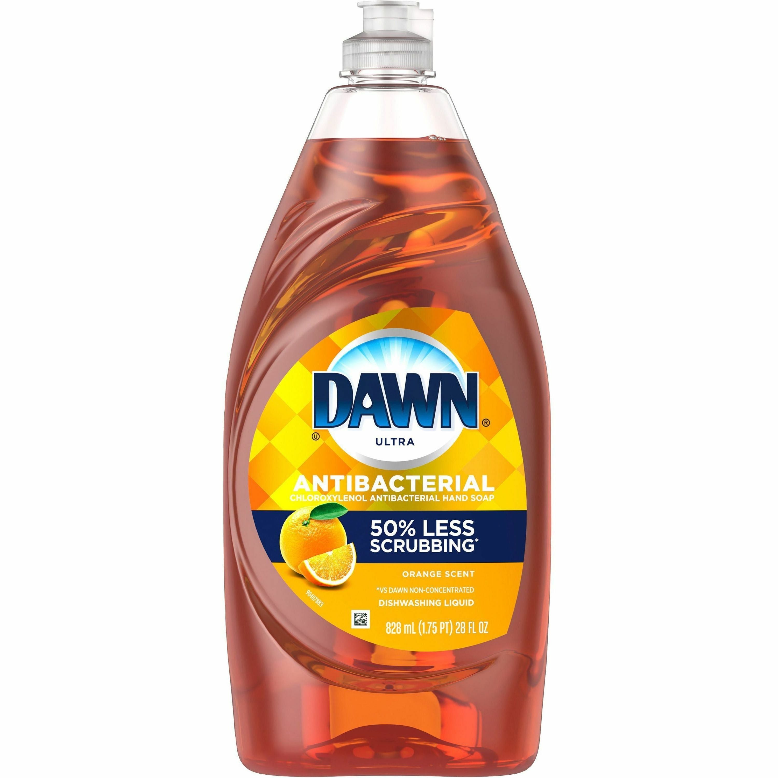 dawn-ultra-antibacterial-dish-soap-28-fl-oz-09-quart-citrus-scent-8-carton-antibacterial-residue-free-streak-free-orange_pgc97318ct - 2