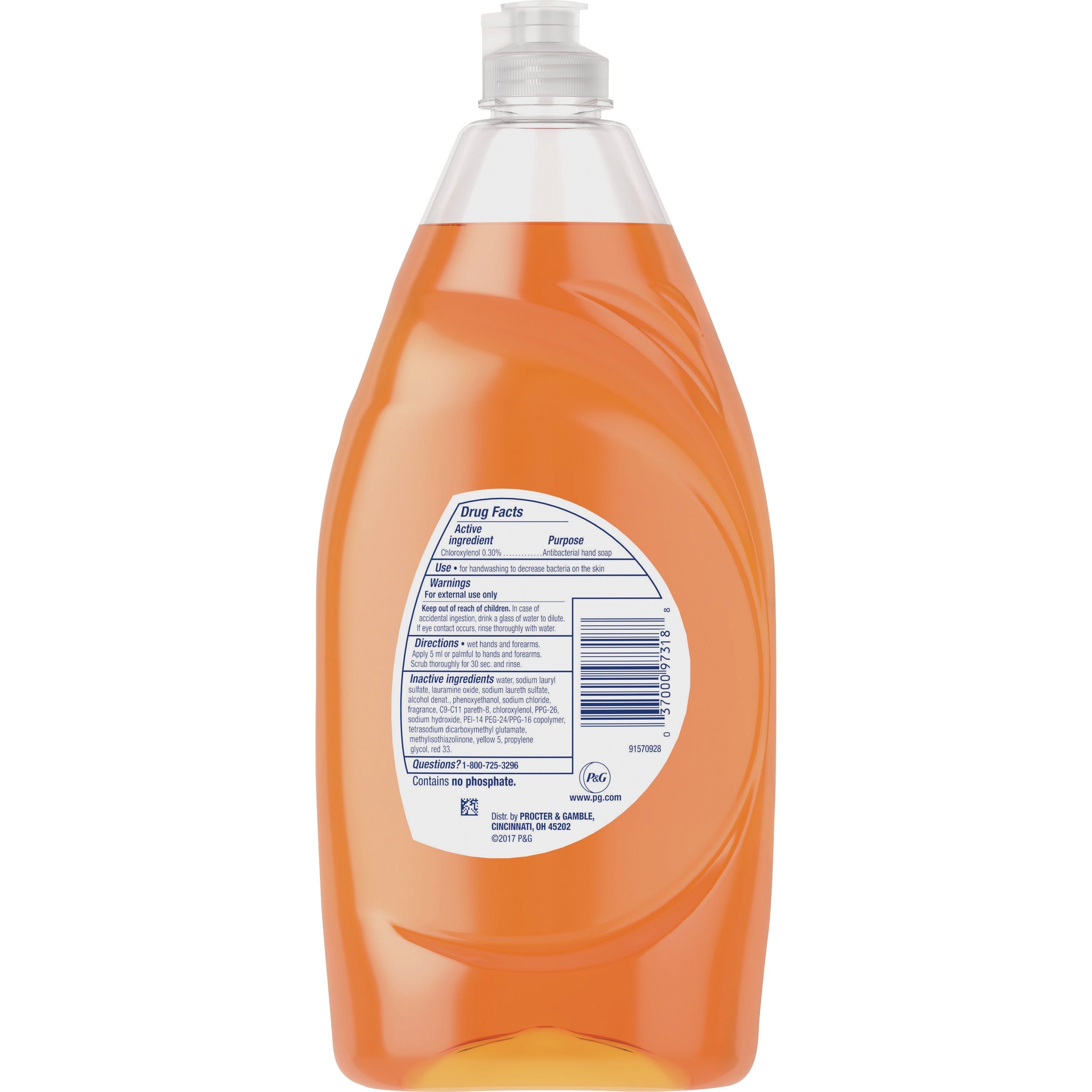 dawn-ultra-antibacterial-dish-soap-28-fl-oz-09-quart-citrus-scent-8-carton-antibacterial-residue-free-streak-free-orange_pgc97318ct - 3