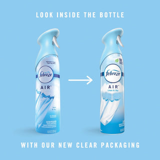 Febreze Linen/Sky Air Spray Pack - Liquid - 8.8 fl oz (0.3 quart) - Linen & Sky - 12 / Carton - Odor Neutralizer, VOC-free