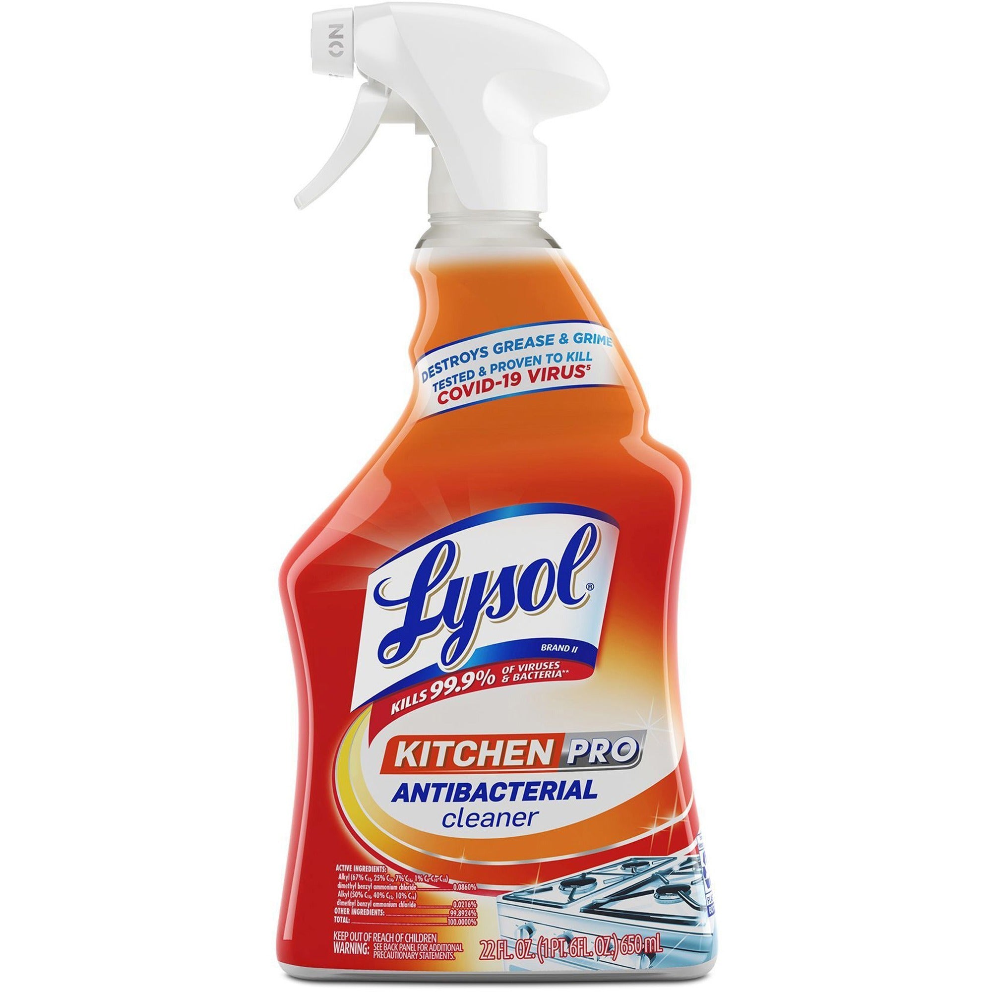 lysol-kitchen-pro-antibacterial-cleaner-for-multi-surface-22-fl-oz-07-quart-fresh-citrus-scent-9-carton-deodorize-streak-free-chemical-free-disinfectant-anti-bacterial-residue-free-clear_rac79556ct - 2