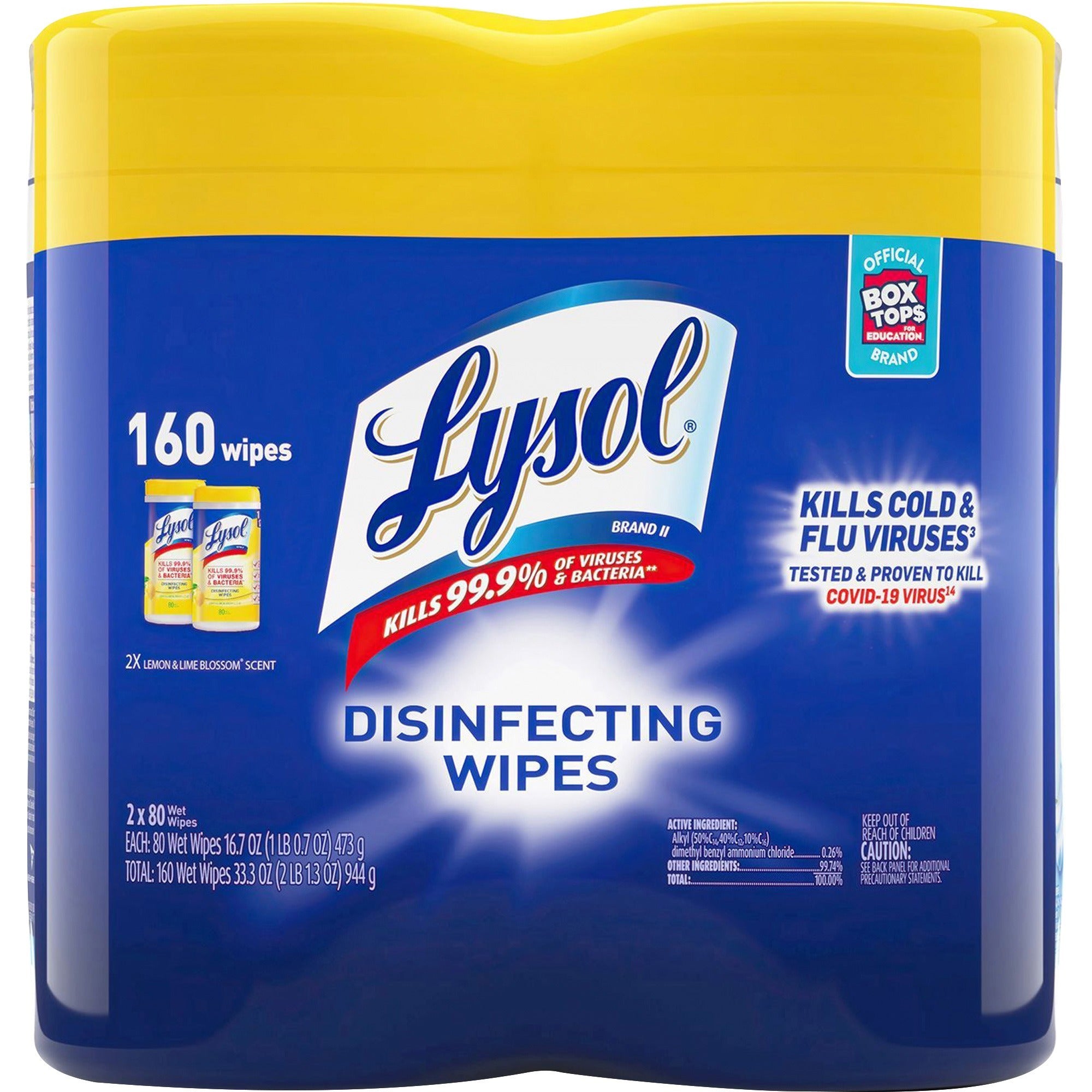lysol-disinfecting-wipes-lemon-lime-scent-80-canister-6-carton-pre-moistened-disinfectant-antibacterial-white_rac80296ct - 2