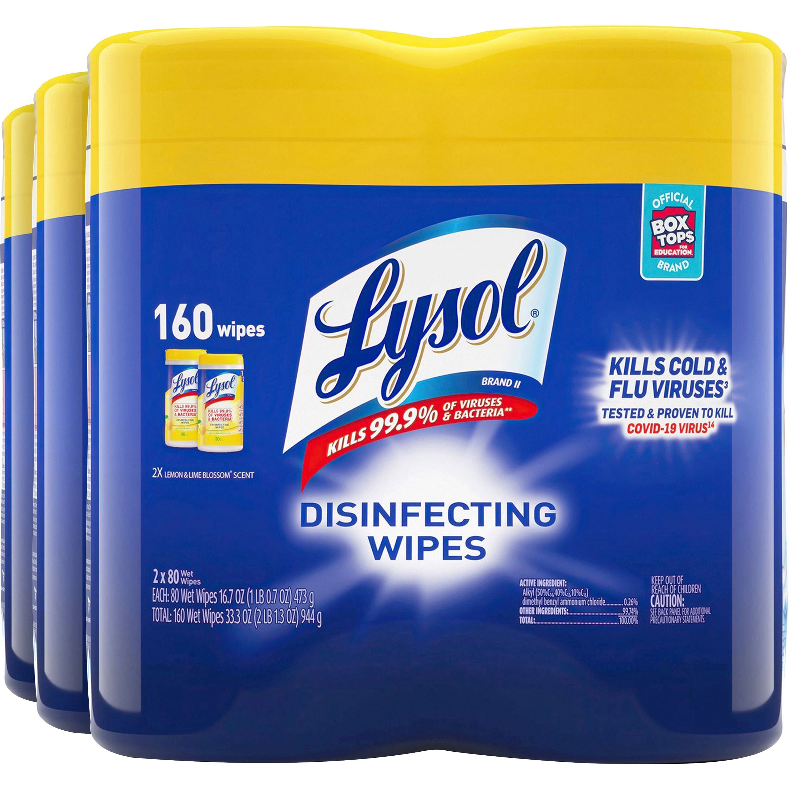 lysol-disinfecting-wipes-lemon-lime-scent-80-canister-6-carton-pre-moistened-disinfectant-antibacterial-white_rac80296ct - 1
