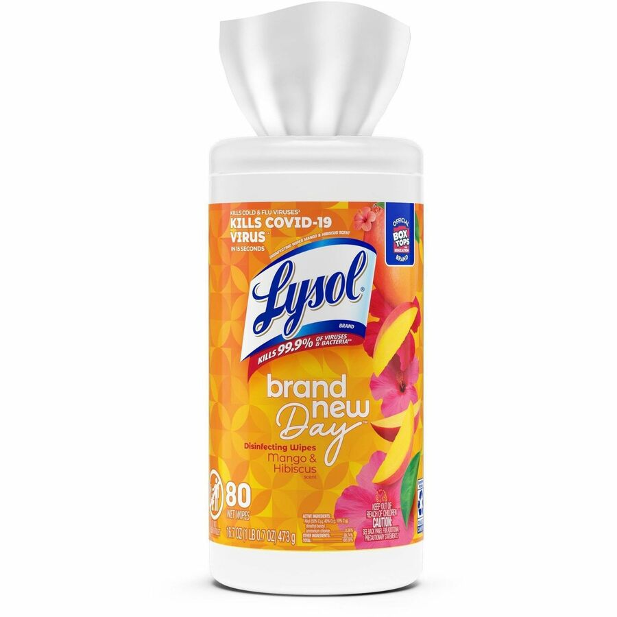 lysol-brand-new-day-disinfecting-wipes-mango-scent-80-canister-6-carton-disinfectant-pre-moistened-strong-white_rac97181ct - 8