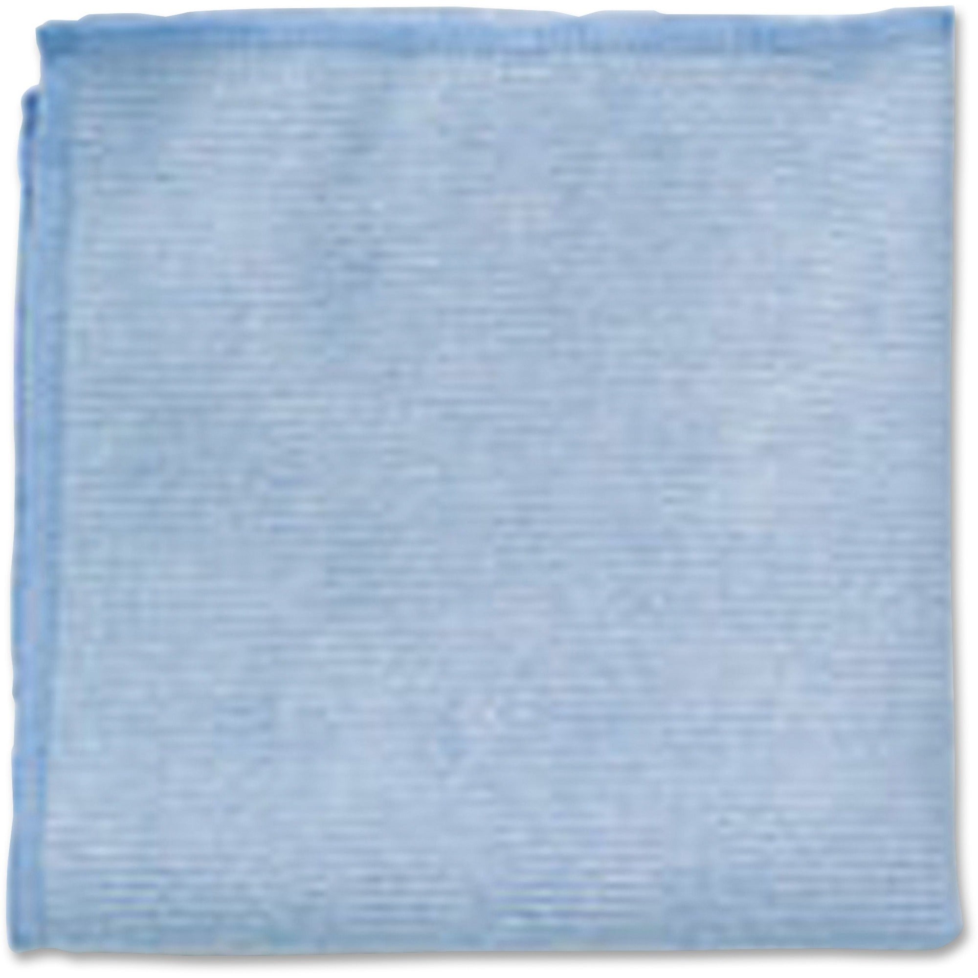 Rubbermaid Commercial Microfiber Light-Duty Cleaning Cloths - For Commercial - 16" Length x 16" Width - 24.0 / Bag - 12 / Carton - Bleach-safe, Washable, Durable, Chemical Resistant, Reusable - Blue