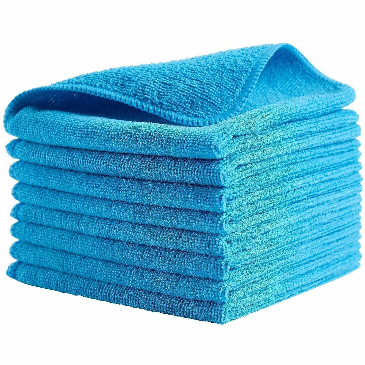 Rubbermaid Commercial Microfiber Light-Duty Cleaning Cloths - For Commercial - 16" Length x 16" Width - 24.0 / Bag - 12 / Carton - Bleach-safe, Washable, Durable, Chemical Resistant, Reusable - Blue