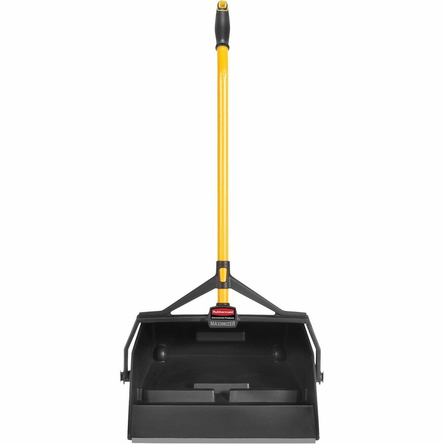 Rubbermaid Commercial Maximizer Wet/Dry Debris Pan - Polypropylene - Black, Yellow - 6 / Carton