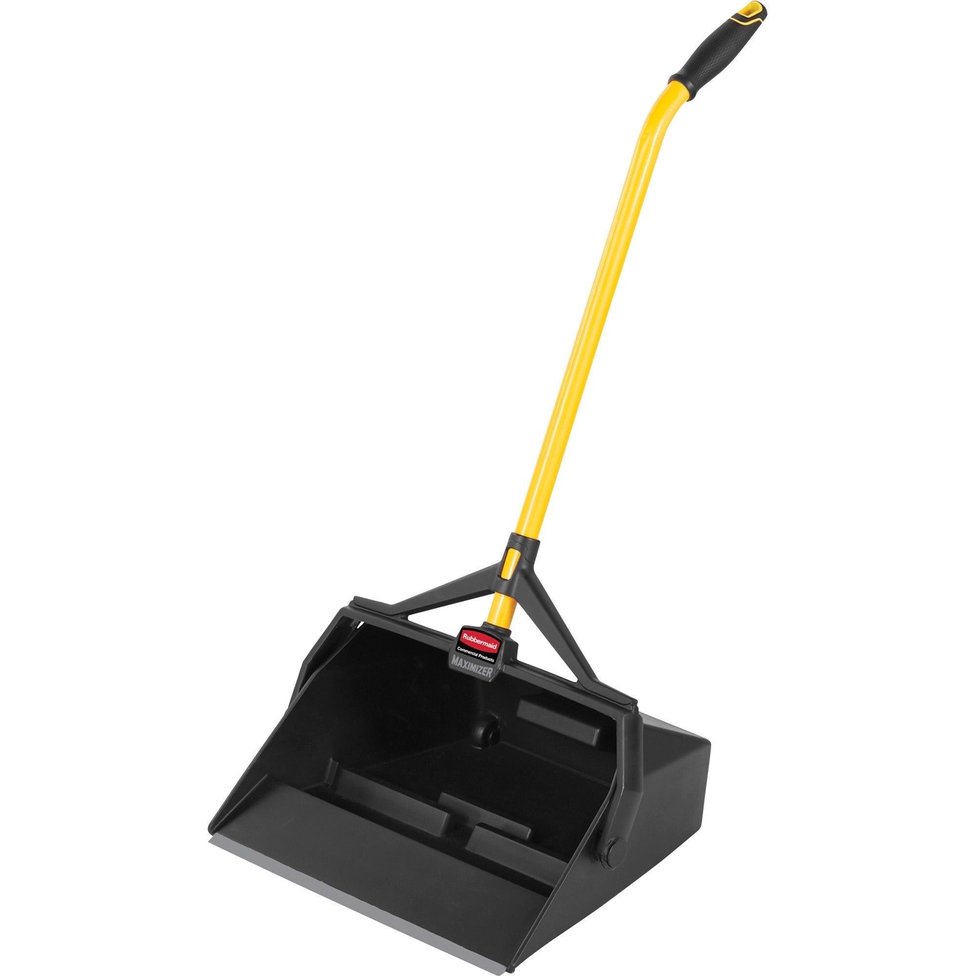 rubbermaid-commercial-maximizer-wet-dry-debris-pan-polypropylene-black-yellow-6-carton_rcp2018806ct - 1