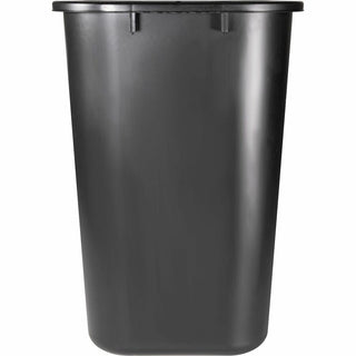 Sparco Rectangular Wastebasket - 7 gal Capacity - Rectangular - 15" Height x 14.5" Width x 10.5" Depth - Polyethylene - Black - 24 / Carton
