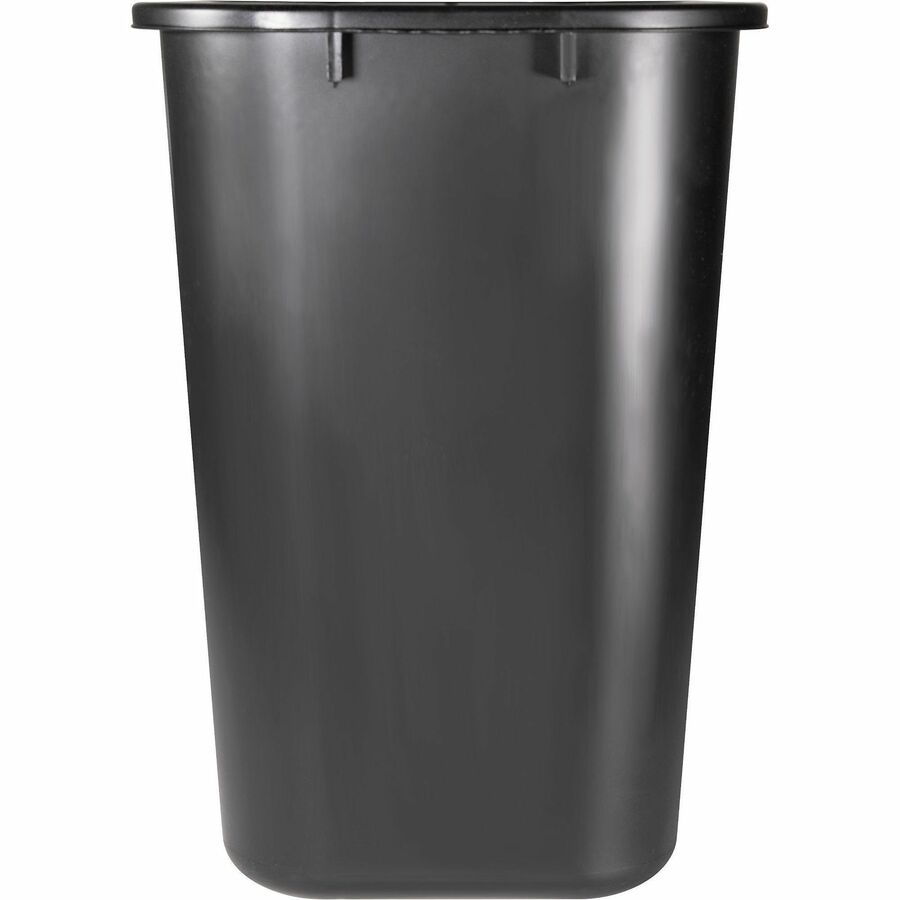 Sparco Rectangular Wastebasket - 7 gal Capacity - Rectangular - 15" Height x 14.5" Width x 10.5" Depth - Polyethylene - Black - 24 / Carton