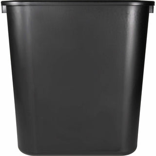 Sparco Rectangular Wastebasket - 7 gal Capacity - Rectangular - 15" Height x 14.5" Width x 10.5" Depth - Polyethylene - Black - 24 / Carton