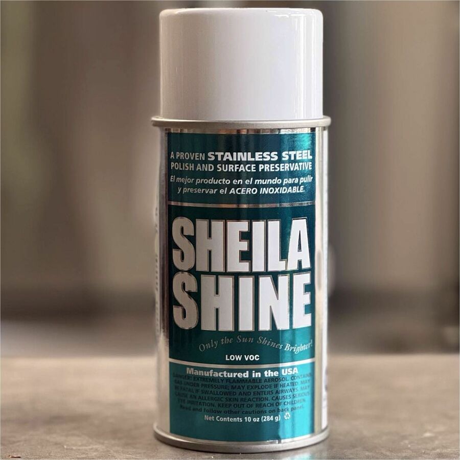 Sheila Shine Stainless Steel Polish - 10 fl oz (0.3 quart) - 12 / Carton - White