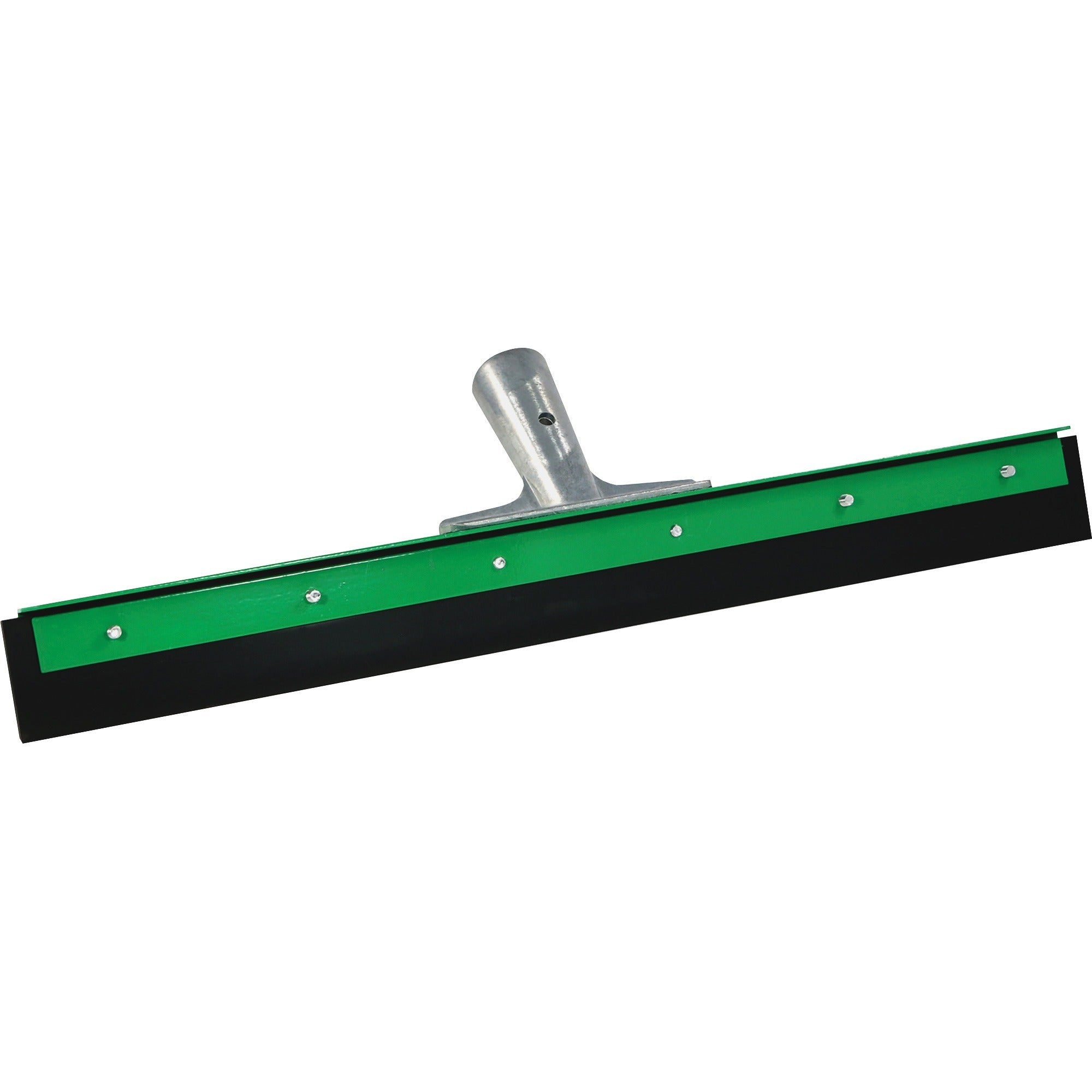 Unger AquaDozer Heavy Duty Straight Floor Squeegee - Zinc Alloy Handle30" Length - Heavy Duty, Long Lasting - Green - 6 / Carton