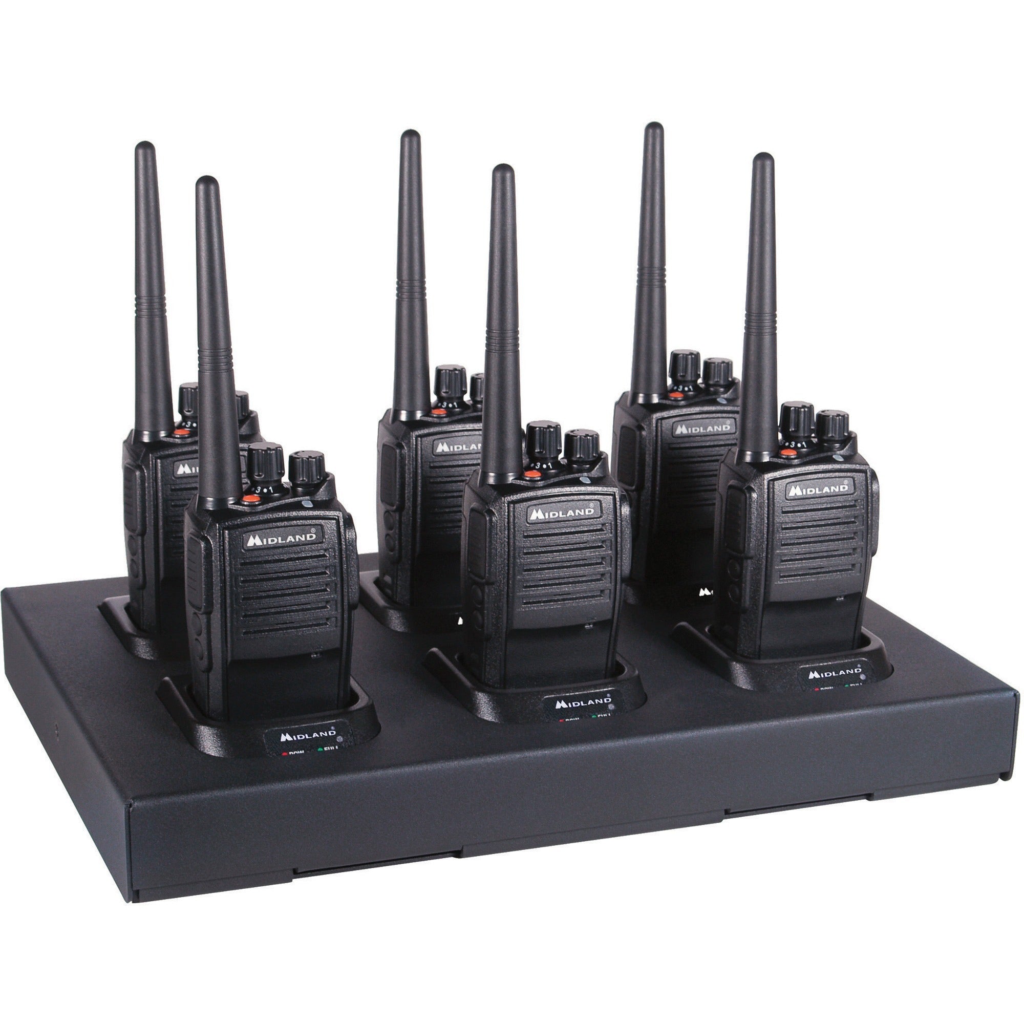Midland MB400 Business Radio - 16 Radio Channels - 142 Total Privacy Codes - 4 W - Low Battery Indicator, Timer, Lightweight - Water Proof, Dust Proof - Lithium Ion (Li-Ion) - Black - 1 / Box