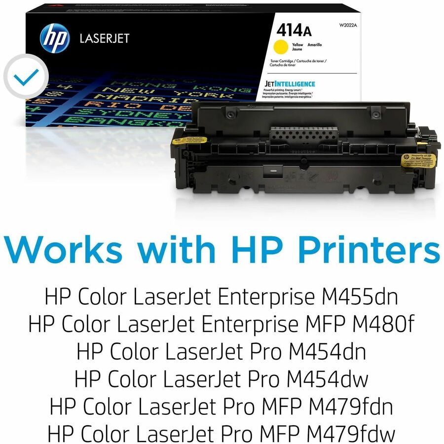HP 414A, (W2022A) Yellow Original LaserJet Toner Cartridge