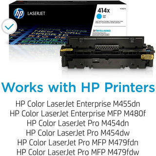 HP 414X, (W2021X) High-Yield Cyan Original LaserJet Toner Cartridge