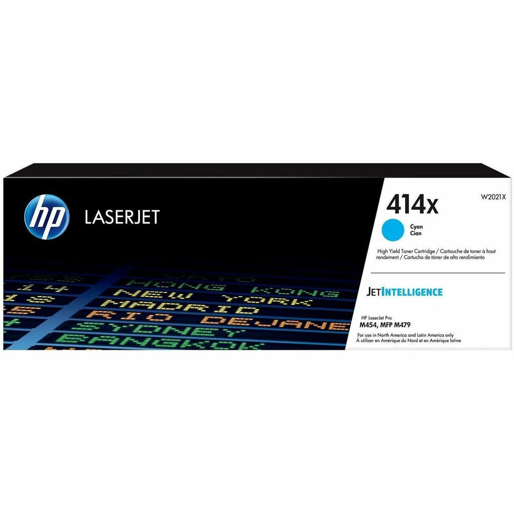 HP 414X, (W2021X) High-Yield Cyan Original LaserJet Toner Cartridge