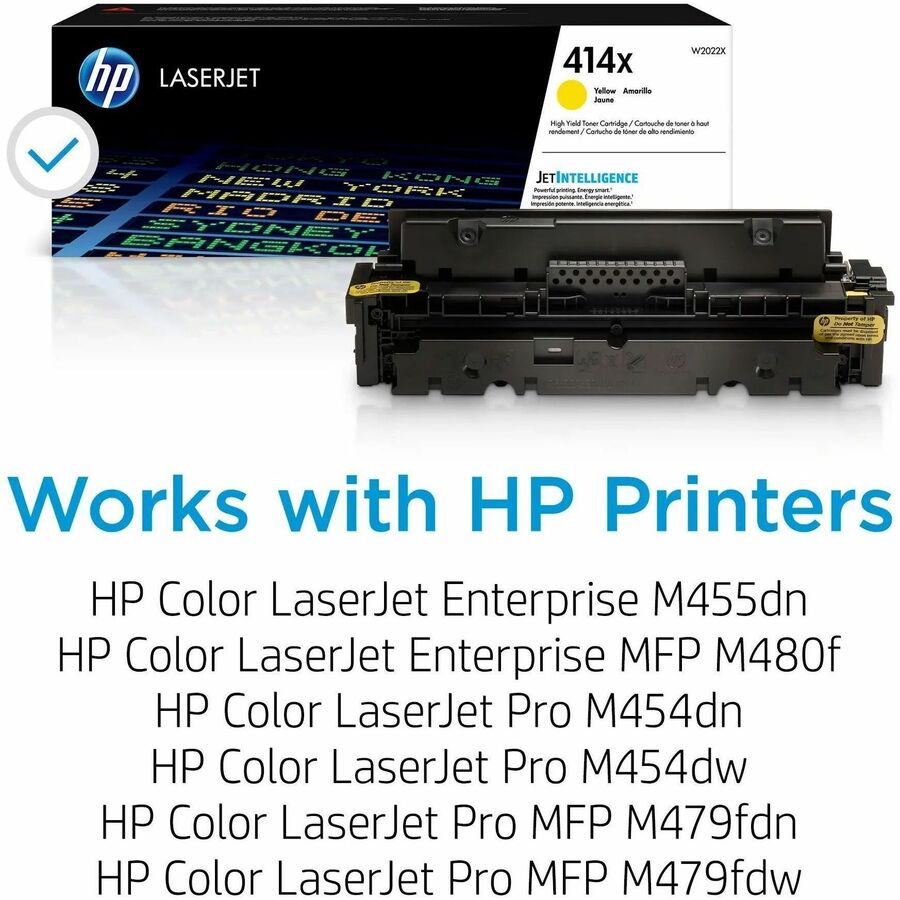 HP 414X, (W2022X) High-Yield Yellow Original LaserJet Toner Cartridge