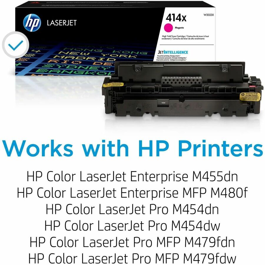HP 414X, (W2023X) High-Yield Magenta Original LaserJet Toner Cartridge