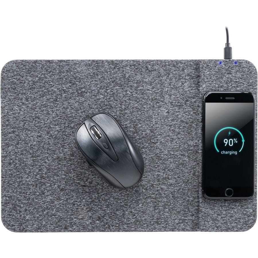 Powertrack Wireless Charging Mouse Pad, 13 x 8.75, Gray