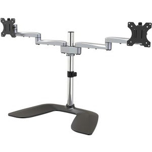 startechcom-dual-monitor-stand-ergonomic-desktop-monitor-stand-for-up-to-32176lb-8kg-vesa-displays-free-standing-adjustable-silver-vesa-75x75-100x100mm-heavy-duty-dual-monitor-stand-up-to-32in-176lb-display-per-arm-horizontal-articul_stcarmdualss - 1