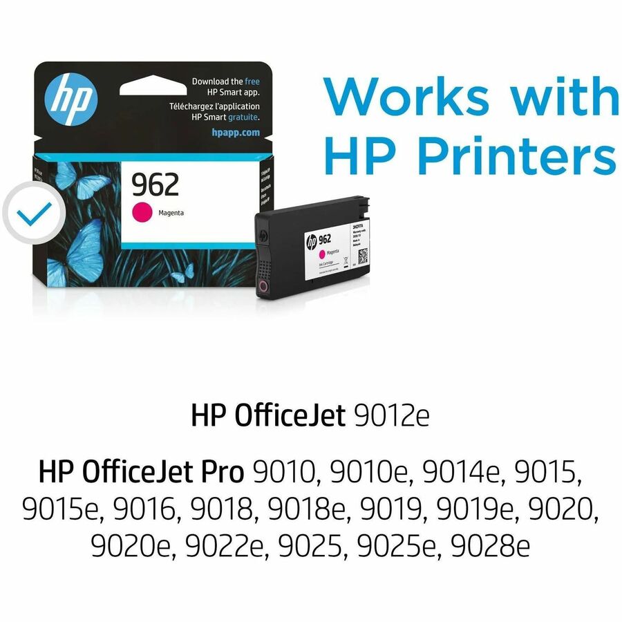 HP 962 (3HZ97AN) Original Standard Yield Inkjet Ink Cartridge - Magenta - 1 Each - 700 Pages
