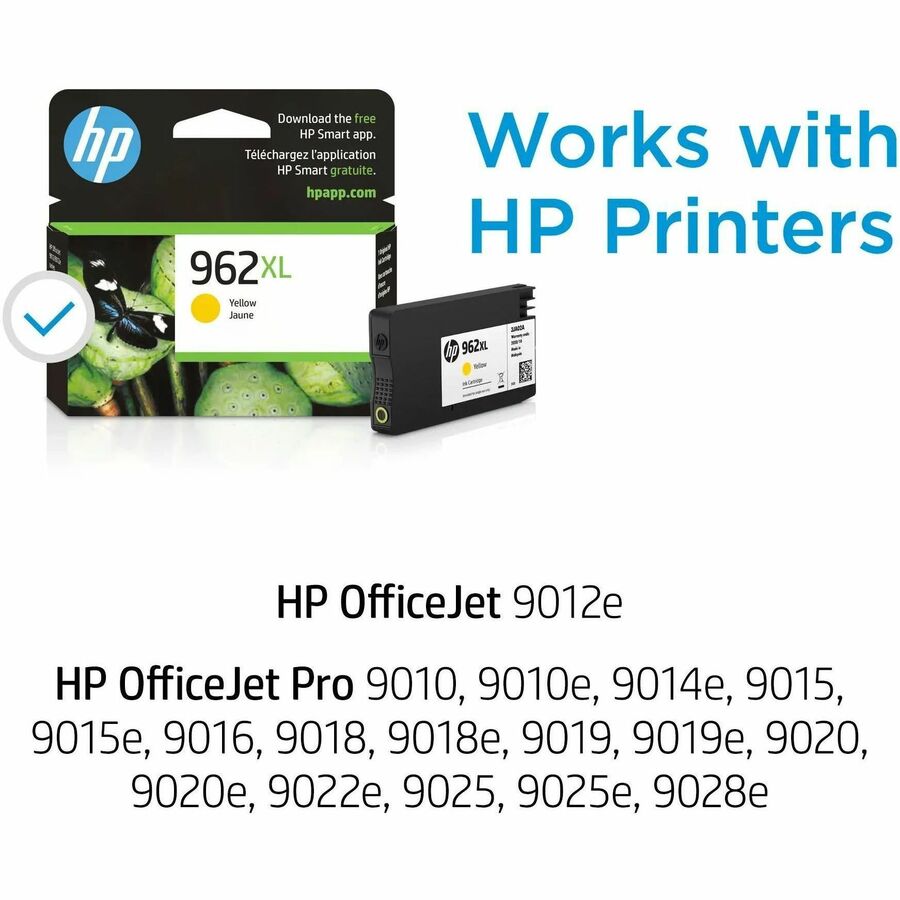 HP 962XL (3JA02AN) Original High Yield Inkjet Ink Cartridge - Yellow - 1 Each - 1600 Pages