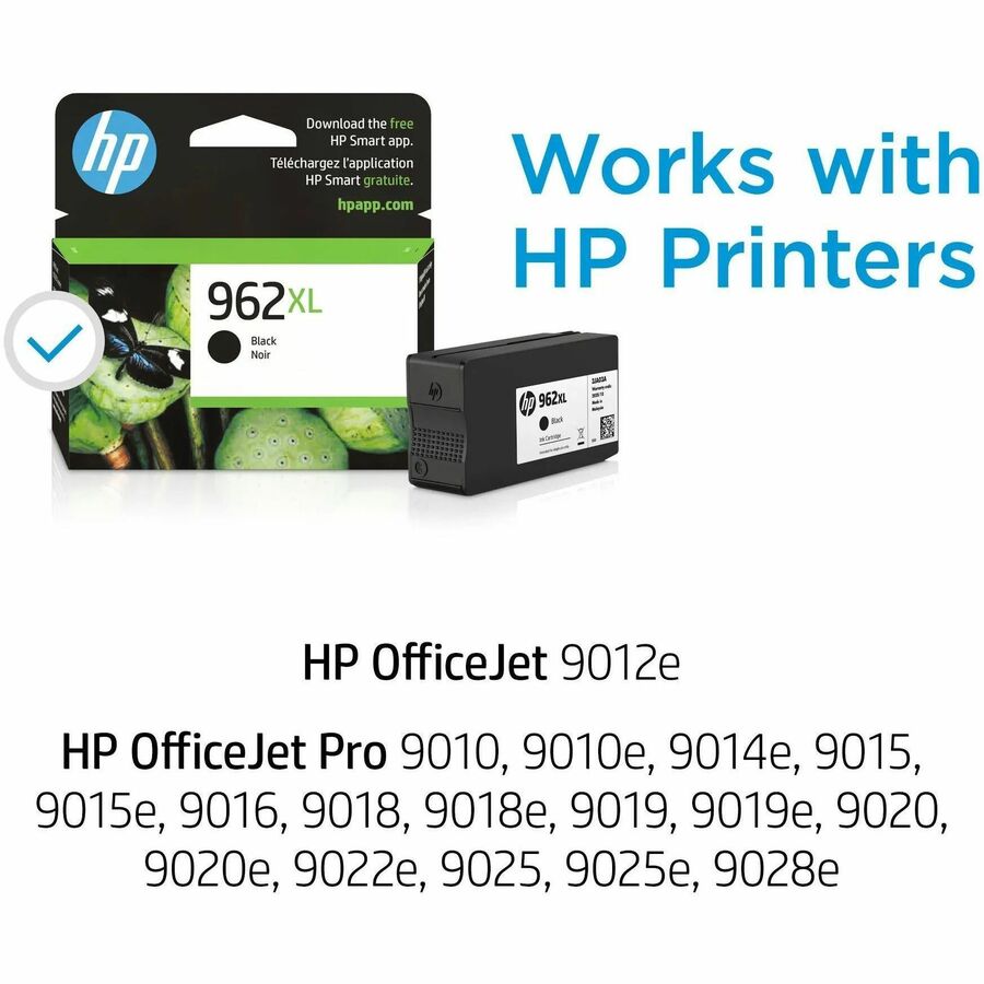 HP 962XL (3JA03AN) Original High Yield Inkjet Ink Cartridge - Black - 1 Each - 2000 Pages