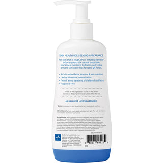 Remedy Moisturizing Body Lotion - Lotion - 8 fl oz - Applicable on Body - Rough Skin - Moisturising, Fragrance-free, Hypoallergenic, pH Balanced, Paraben-free, Aloe-free, Phthalates-free, Sulfate-free - 1 Each