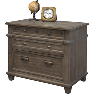 Martin Carson Lateral File - 2-Drawer - 2 x File Drawer(s) - Material: Veneer, Solid Lumber - Finish: Weathered Dove