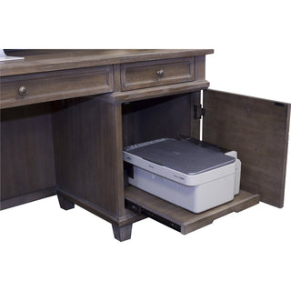 Martin Carson Credenza - 6-Drawer - 6 x Keyboard, Storage, File, Utility Drawer(s) - Material: Solid Lumber, Veneer - Finish: Weathered Dove
