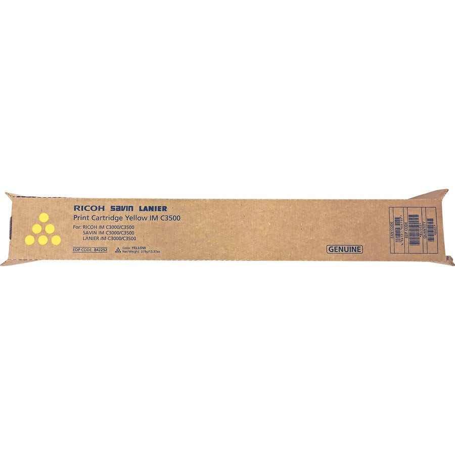 Ricoh Original Laser Toner Cartridge - Yellow - 1 Each - 19000 Pages