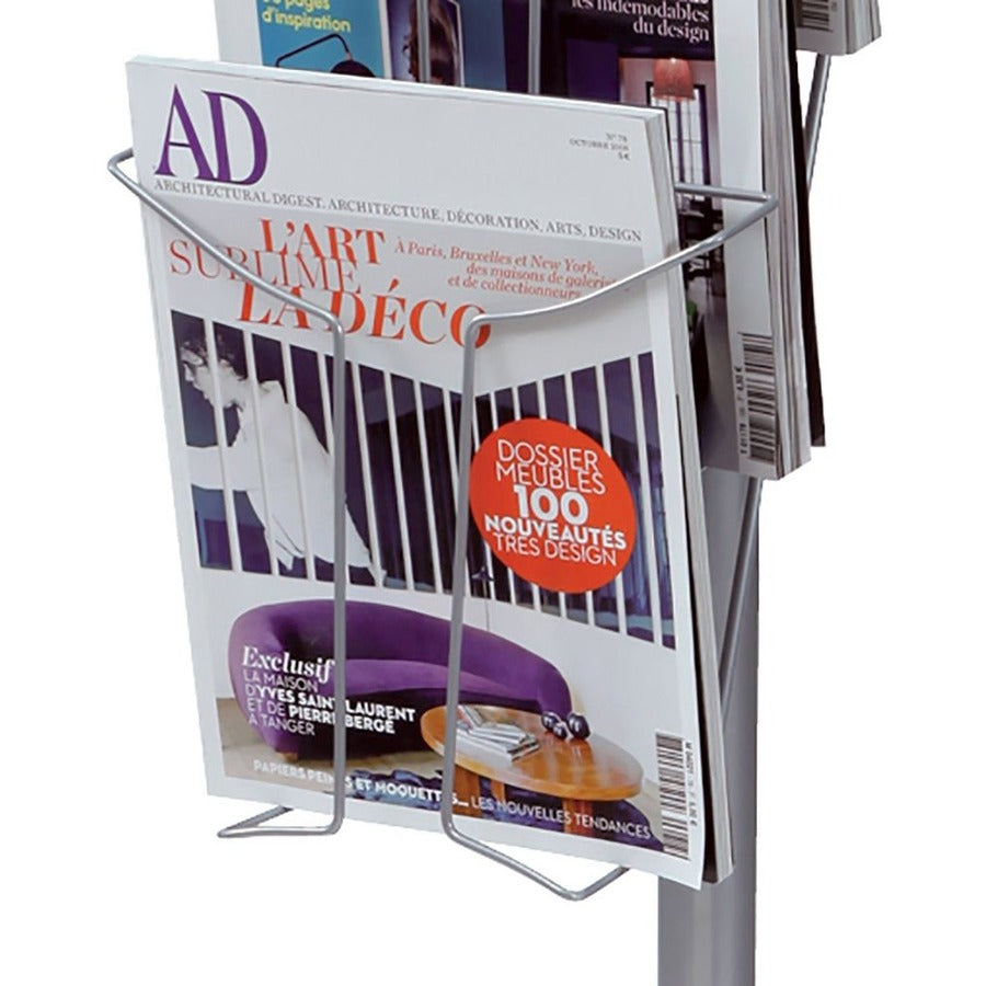Alba Display Rack - 400 x Sheet, 7 x Document - 7 Compartment(s) - 59.1" Height%Floor - Metal - 1 Each