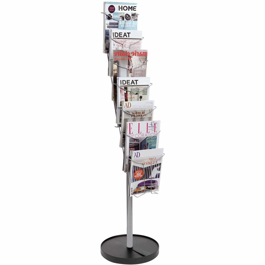 Alba Display Rack - 400 x Sheet, 7 x Document - 7 Compartment(s) - 59.1" Height%Floor - Metal - 1 Each