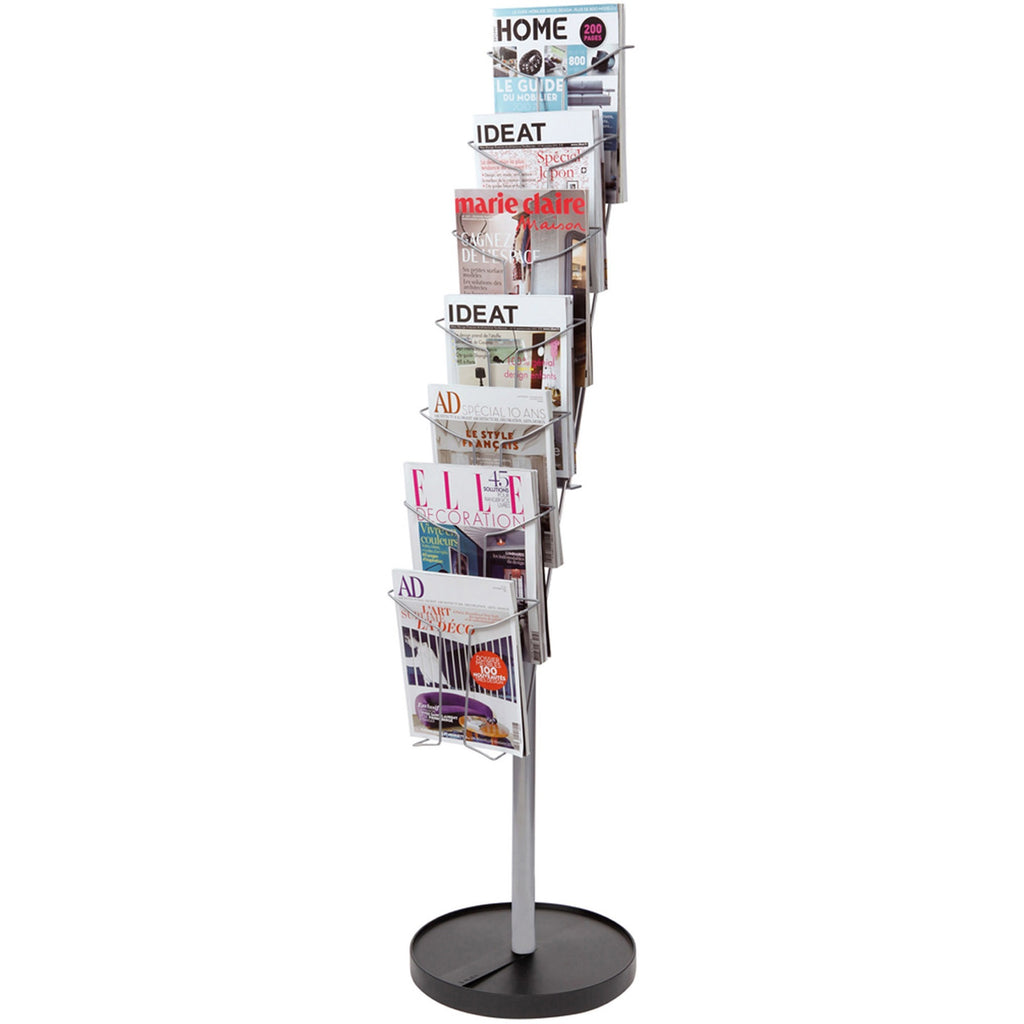 Alba Display Rack - 400 x Sheet, 7 x Document - 7 Compartment(s) - 59.1" Height%Floor - Metal - 1 Each - 1